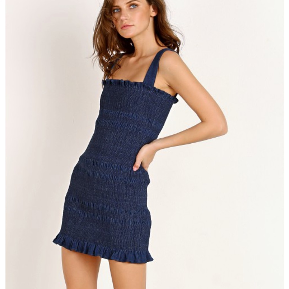 Capulet Viviane Smocked Dress in Jean blue